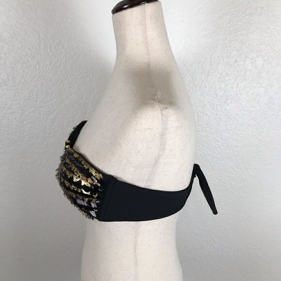 Victoria’s Secret bandeau sequined string bikini top XS - Picture 3 of 7